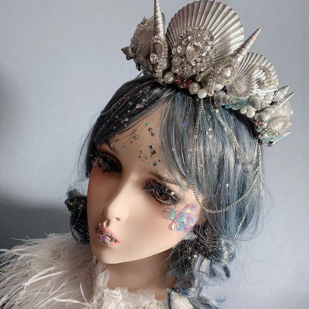 Retro Ocean Wind Mermaid Princess Headdress