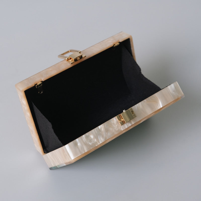 Ladies New Acrylic Portable Pearly Evening Bag