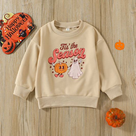 Children's Halloween Cartoon Print Sweatshirt