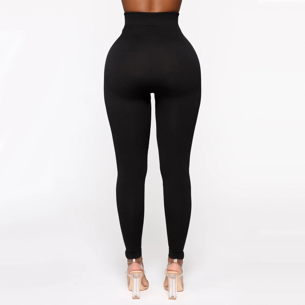 High Waisted Butt Inlaid Zipper Leggings