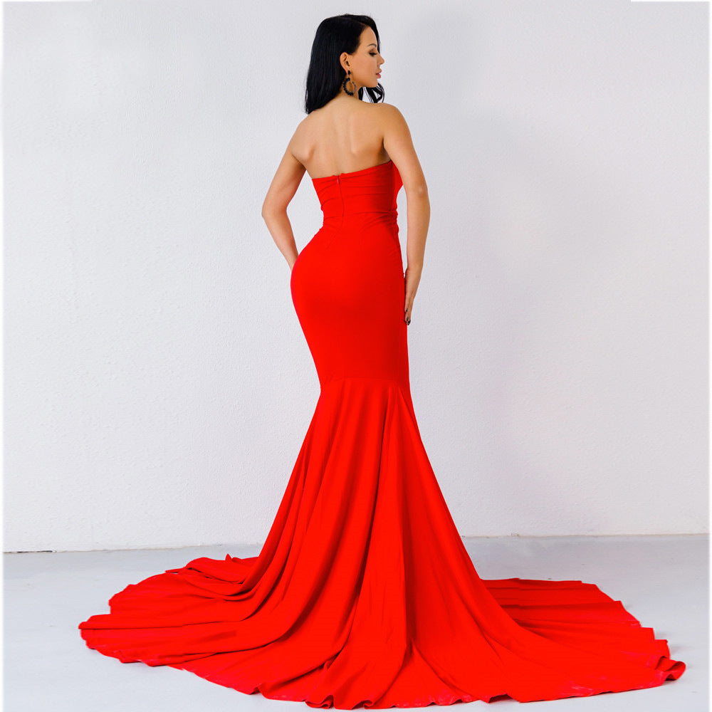 Long Evening Dress Off-the-shoulder Elegant Dress Party