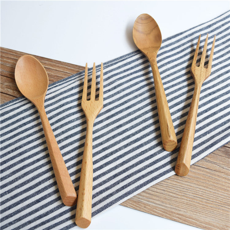 Household Fashion Wooden Spoon Fork Tableware