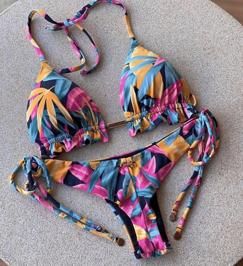 Women's Beach Split Printed Swimsuit