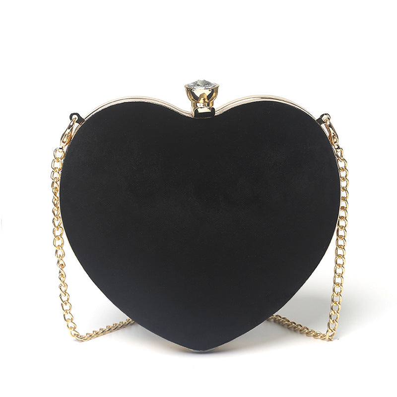 Heart-shaped Hand Holding Chain Bag