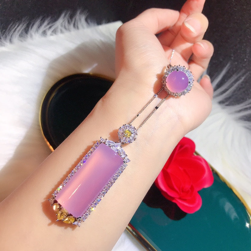 Luxury Inlaid High Ice High Transparent  Purple