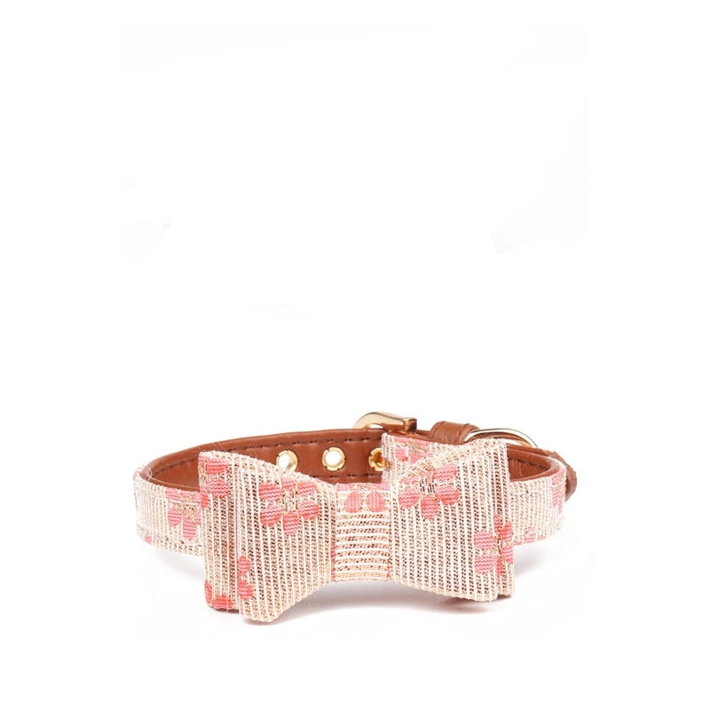 Pattern Dog Bow Collar Collar