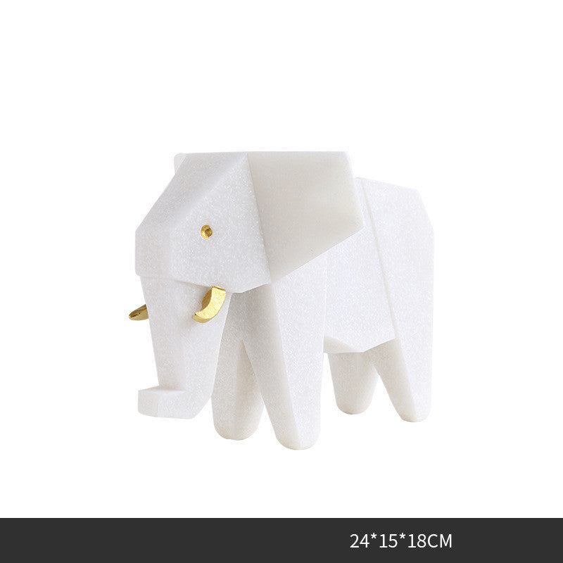 Nordic Light Luxury Home Sandstone Animal Ornament