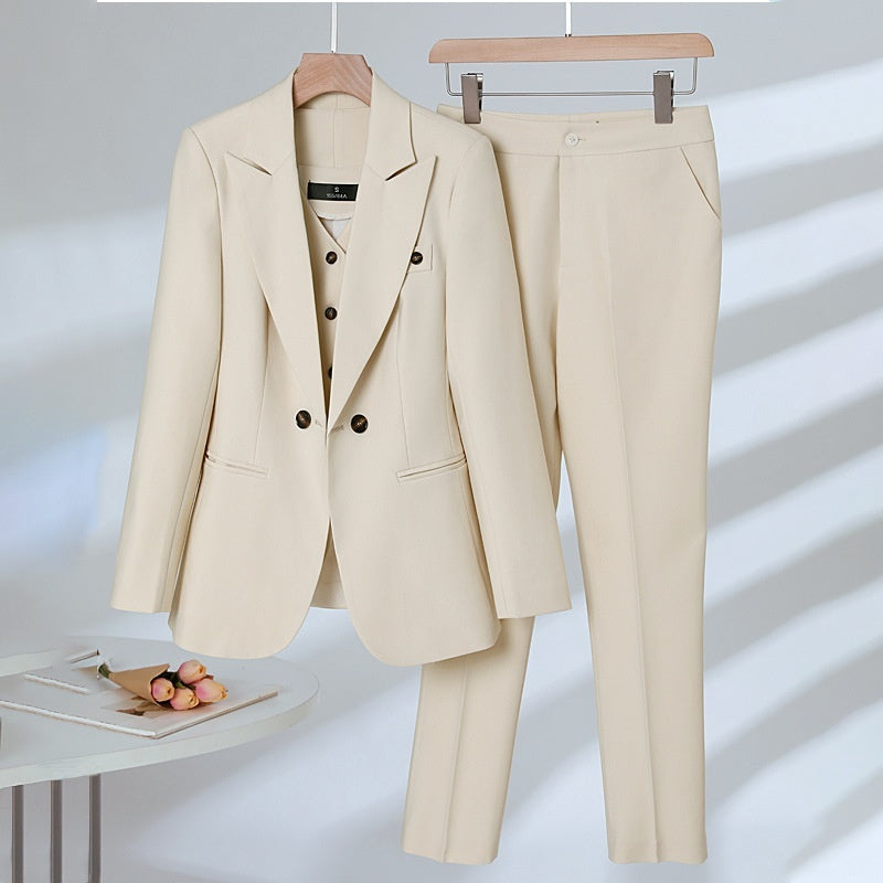 Elegant Outfit Suit Vest Three-piece Suit