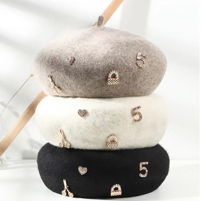 Women's Autumn And Winter Fashion Warm Woolen Hat