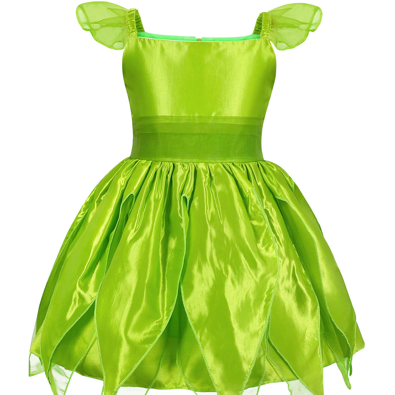 Vestido de princesa infantil de elfo verde navideño