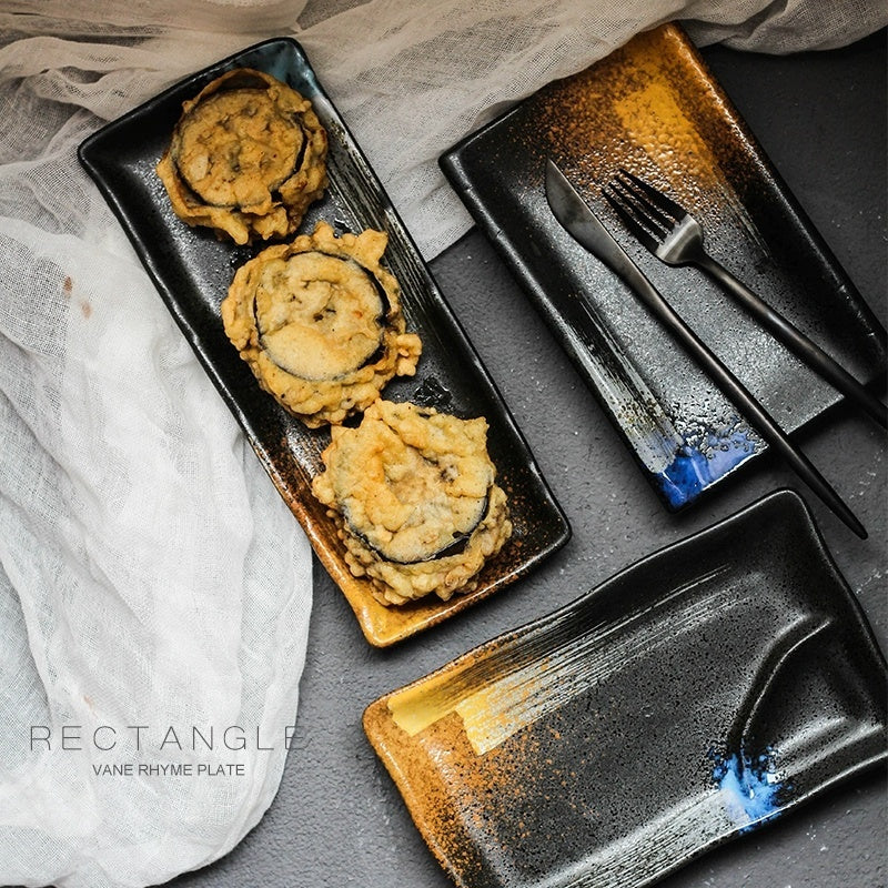 Plato de cerámica para pastel de frutas Dim Sum de sushi de cocina japonesa