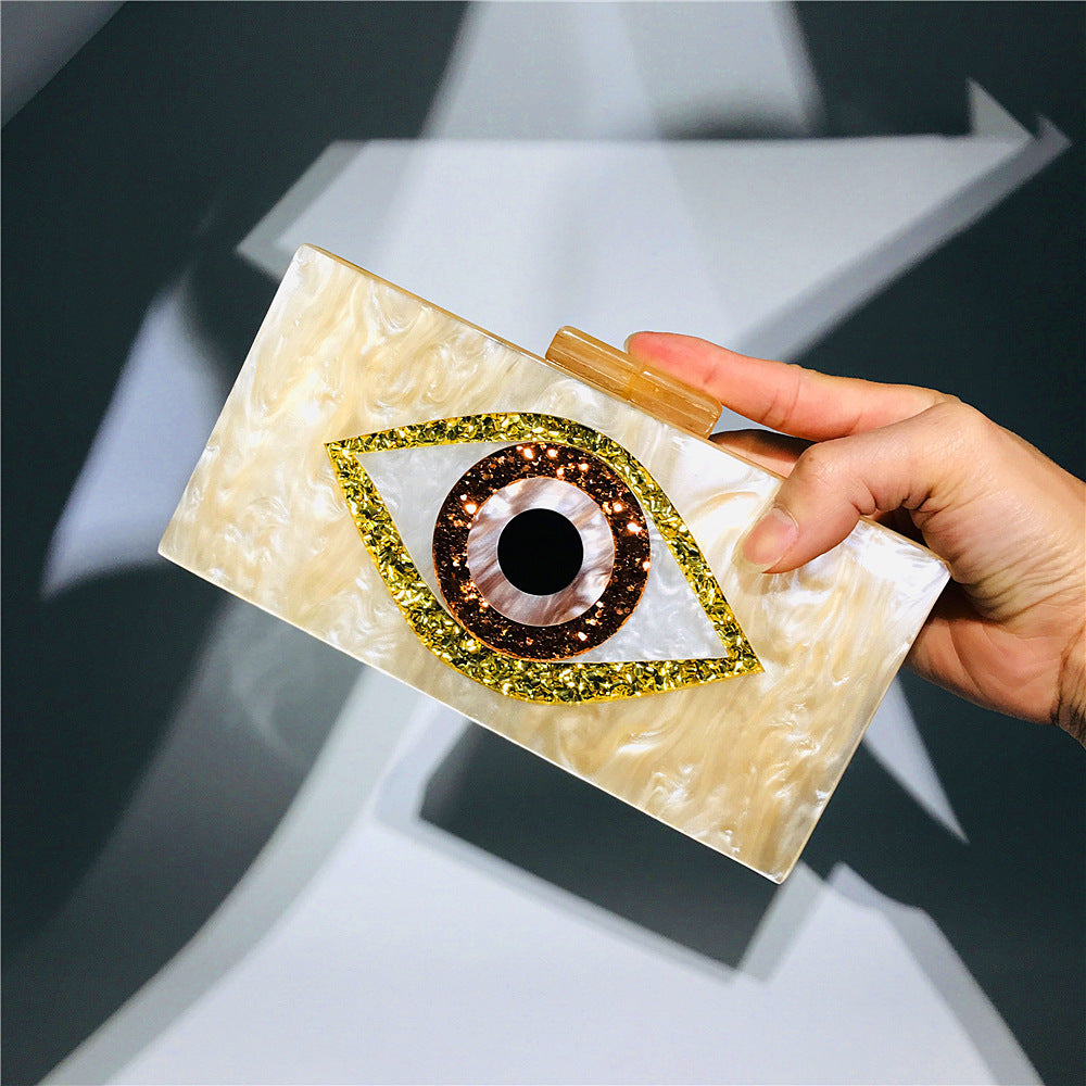 Eyes Acrylic Female Bag Box Banquet Bag