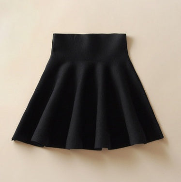 Draped Knitted Short Skirt