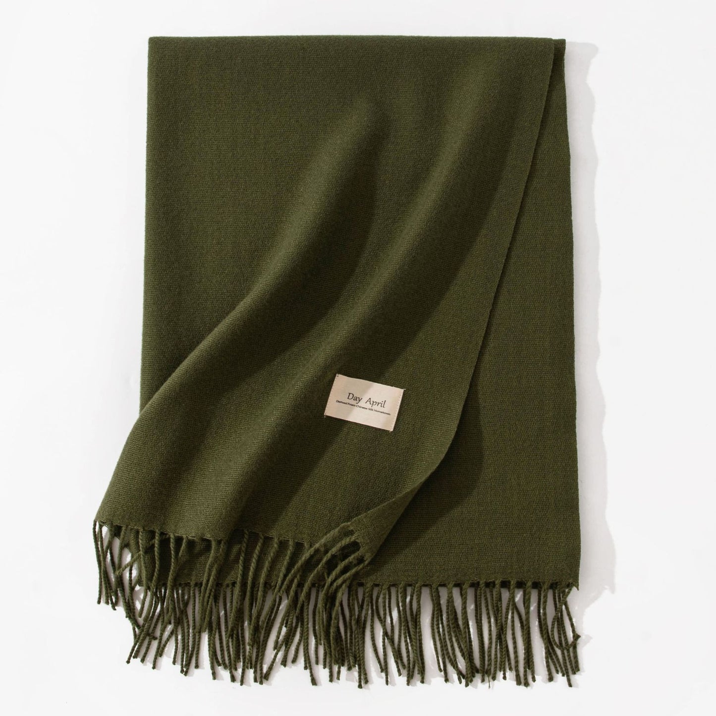 Pure Color Artificial Cashmere Scarf Women's Winter High-grade Shawl