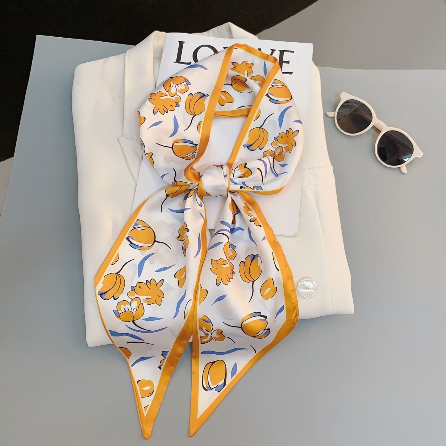 Long Decorative Shirt Scarf Summer Light Luxury