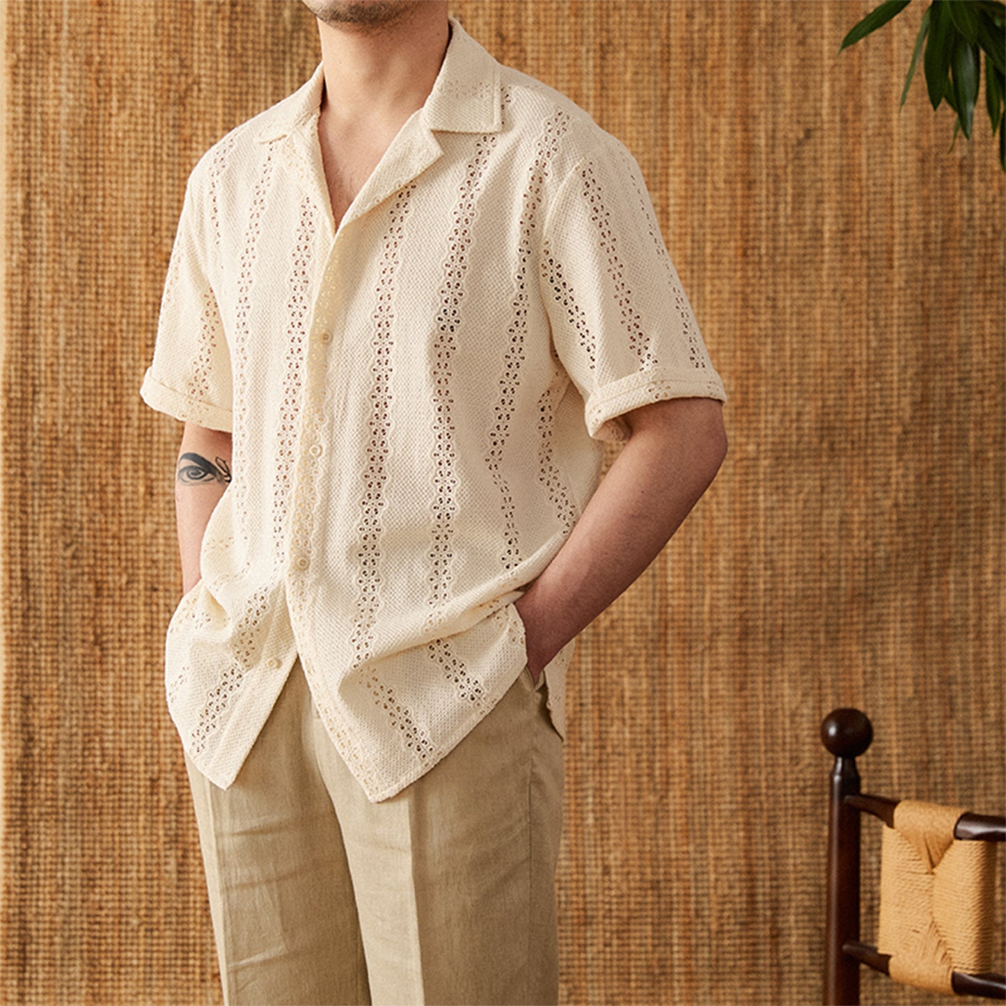 All-match Cuban Collar Summer Thin Short-sleeved Shirt