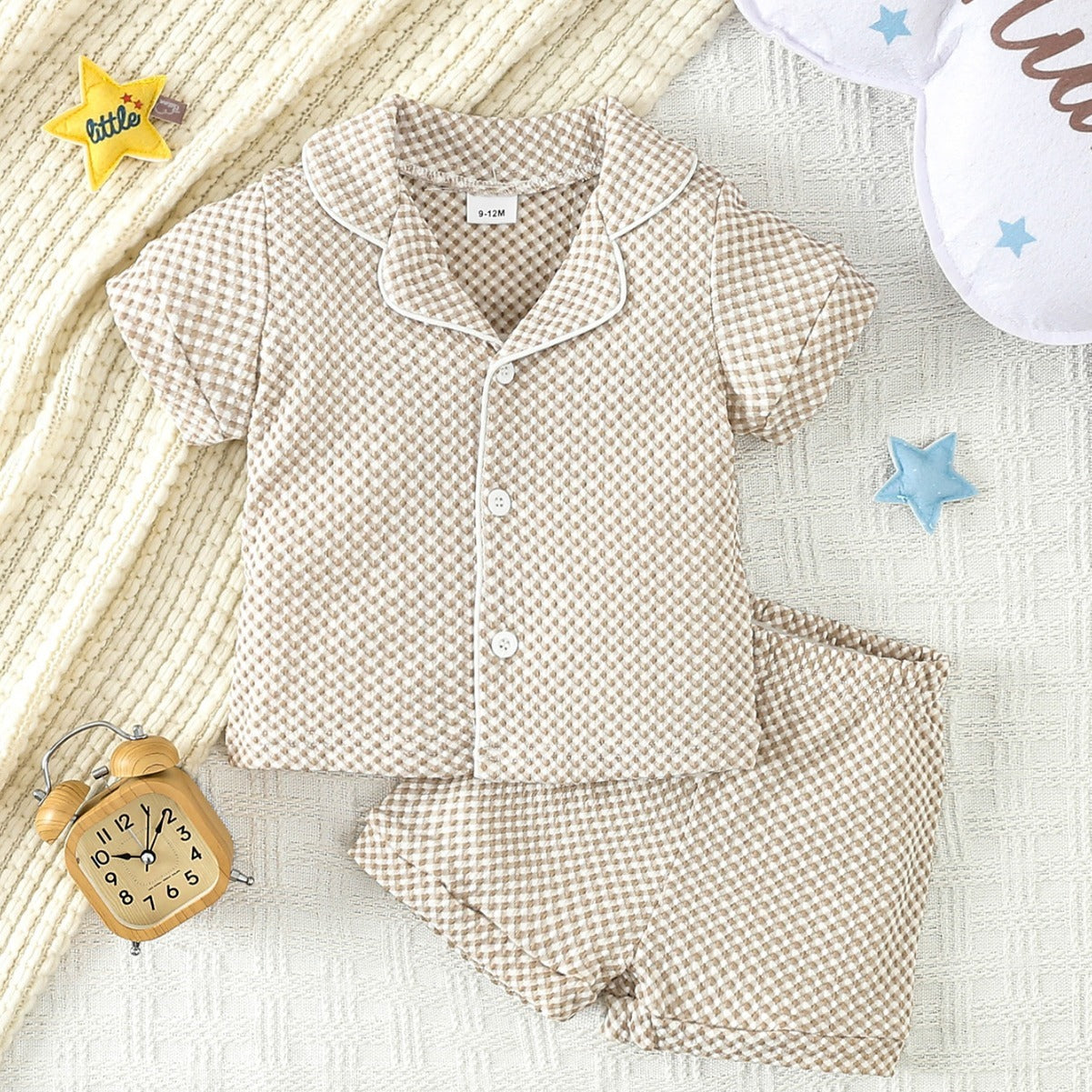 Summer Children's Pajamas Shorts Cardigan Suit