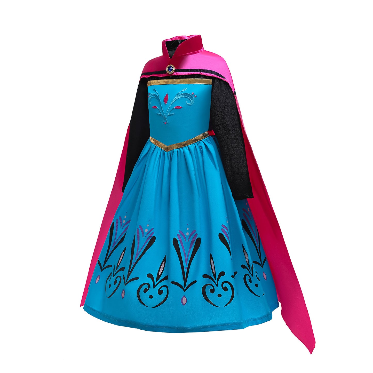 Vestido de manga larga para niña princesa Anna de Halloween Frozen