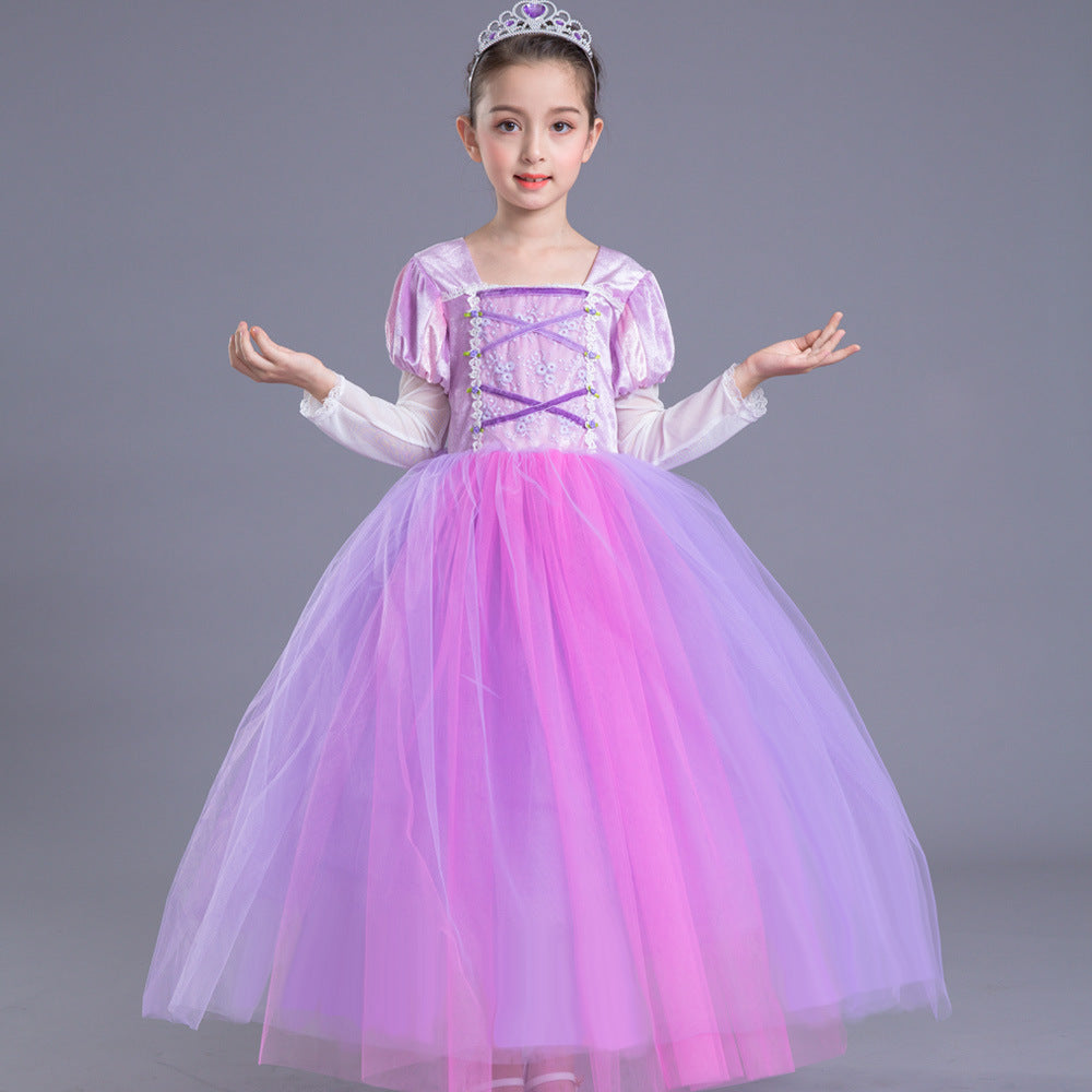 Girls Princess Rapunzel Dress