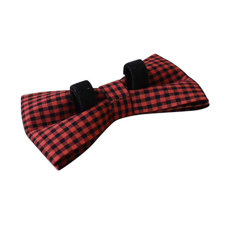 Red And Black Plaid Cotton Alloy Accessories