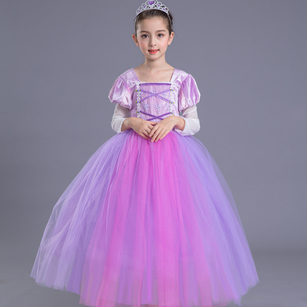 Girls Princess Rapunzel Dress