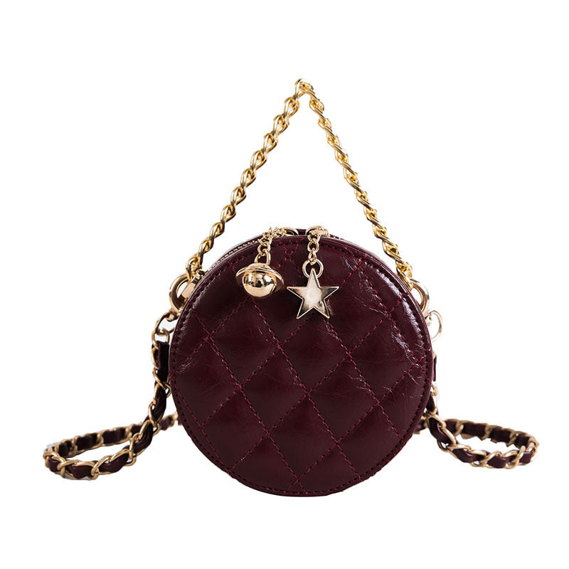 Diamond Chain Bag Small Round Female Bag