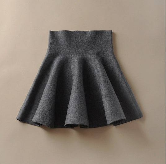 Draped Knitted Short Skirt