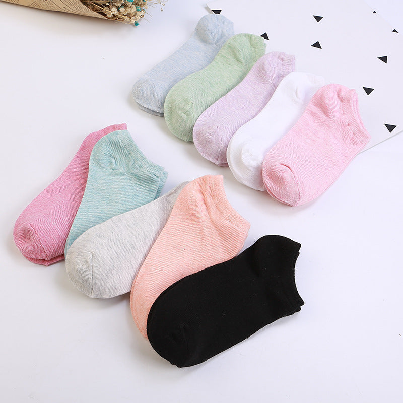 Solid color ladies socks