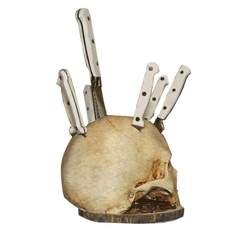 Halloween Creative Skull Knife Holder