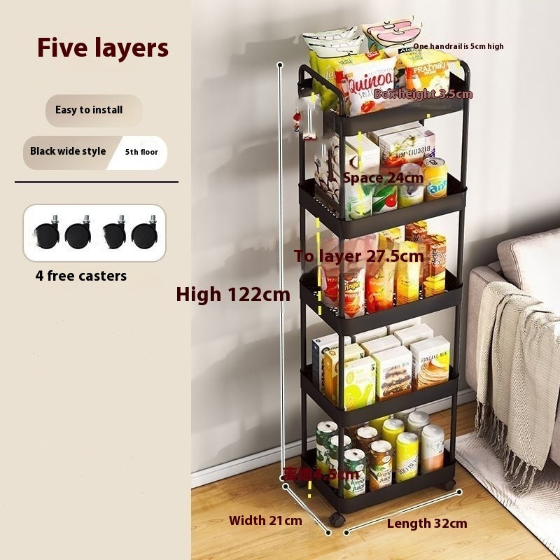 Toilet Storage Movable Multi-layer Storage Rack