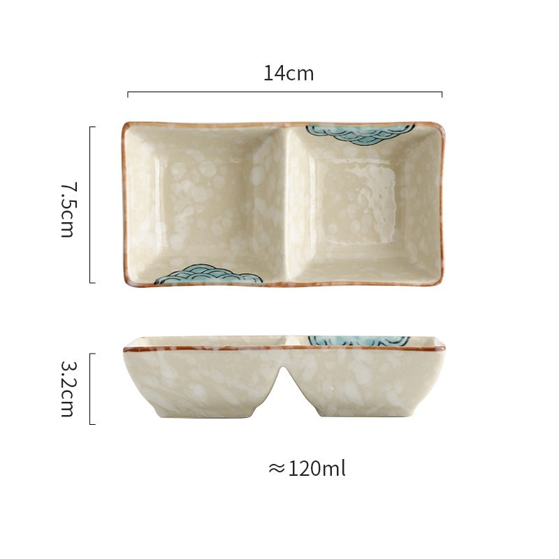 Hot Pot Barbecue Ceramic Dipping Sauce Seasoning Plate