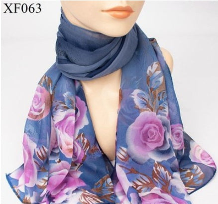 Print Chiffon Scarf Shawl