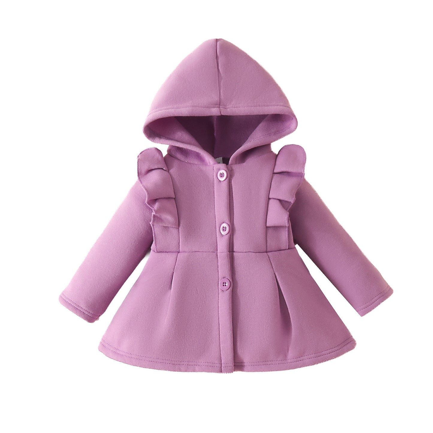 Manteau rembourré à manches longues et à capuche