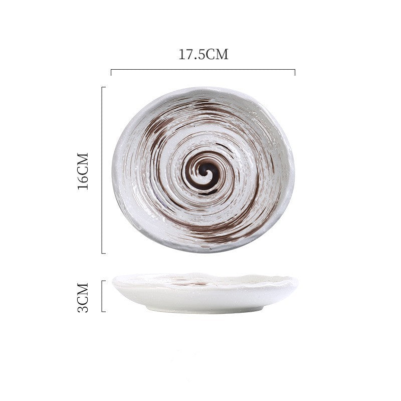 Ceramic Irregular Sushi Snack Plate Home Side Dish Plate Creative Restaurant Tableware