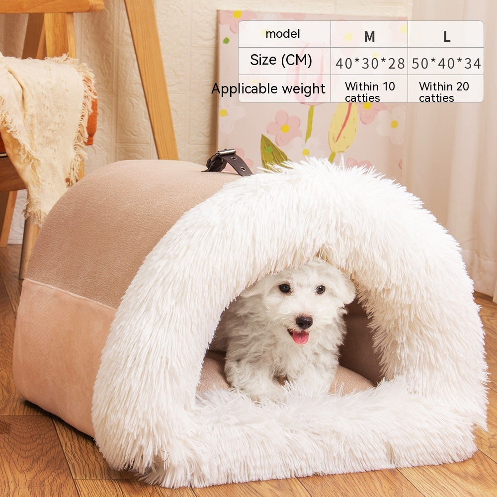 New Splice Portable Pet Nest Portable Warm Dog Nest Moisture-proof Long Fur Cat Nest Cross Border Pet Nest