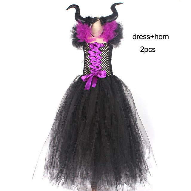 Halloween Children Dress Costume Maleficent