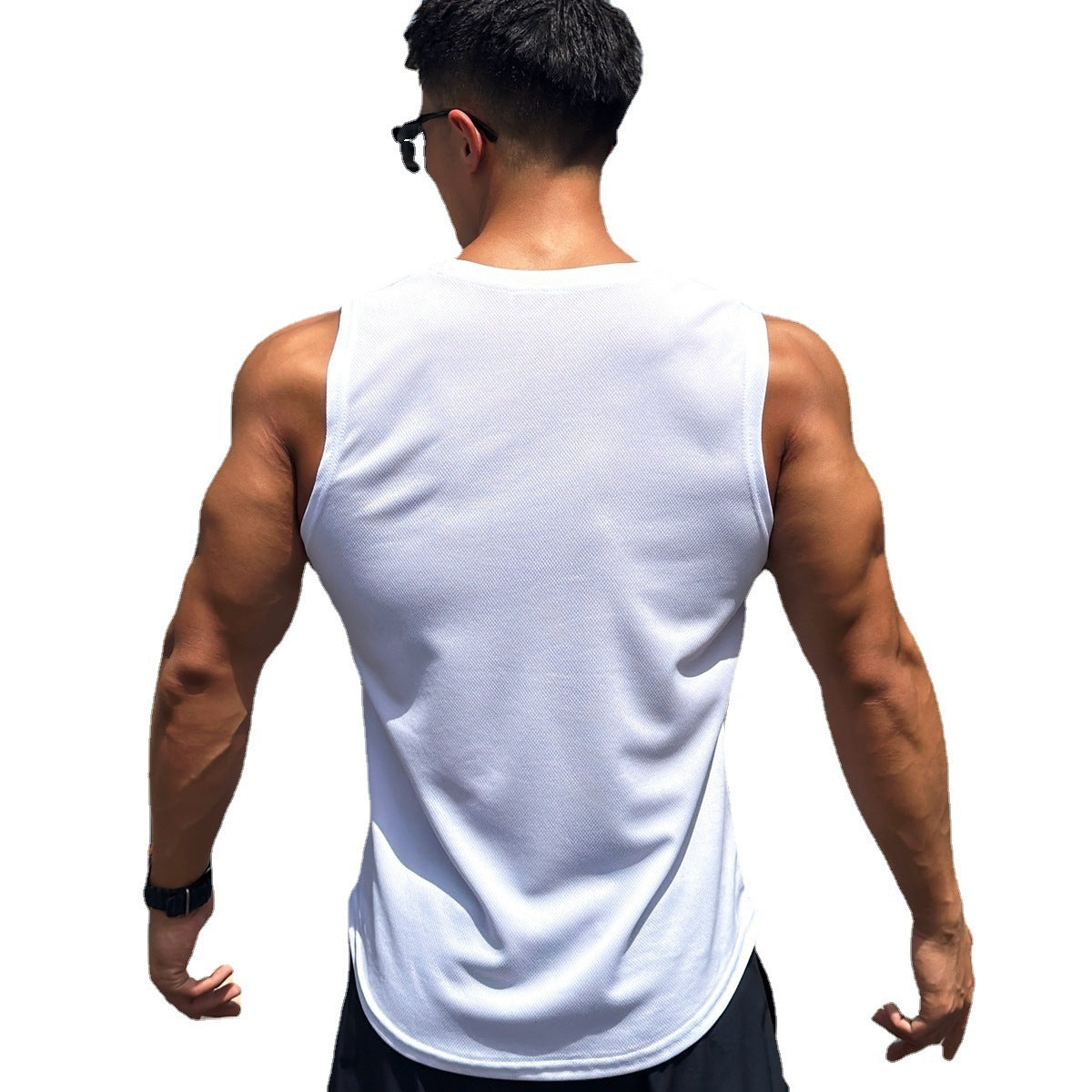 Pullover Round Neck Bottoming Shirt Sports Fitness Top Vest