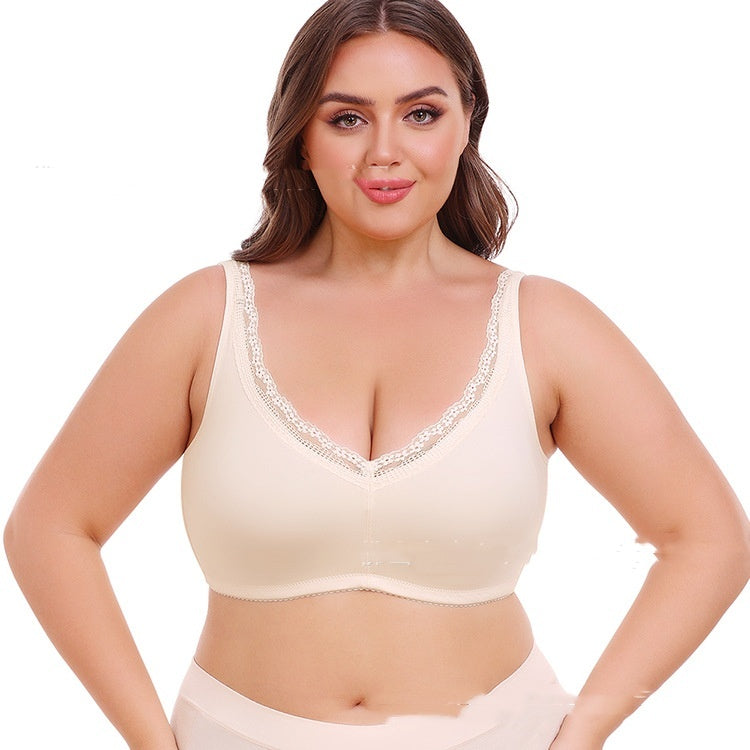 Full Cup Plus Size Underwear Breast Holding Thin Bra