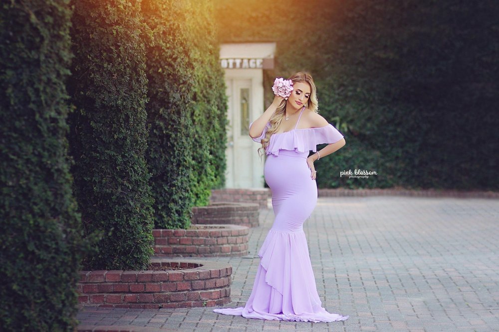 Pregnant Woman Lace Dress