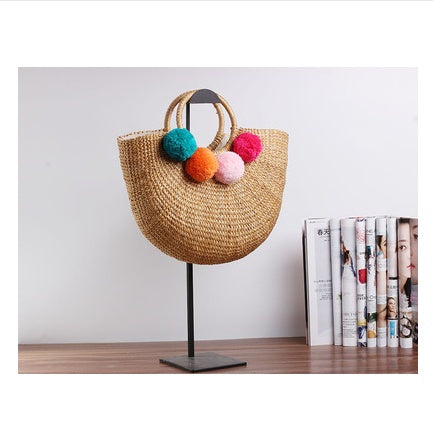 Handmade Mori Nv Korean Straw Wrapping Rattan Bamboo