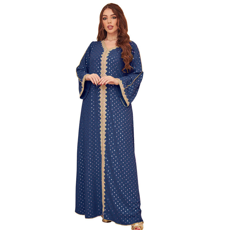 Summer Bronzing Muslim Dubai Gown