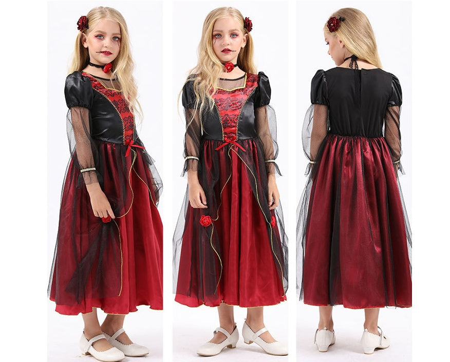 Vestido de princesa de chica vampiro