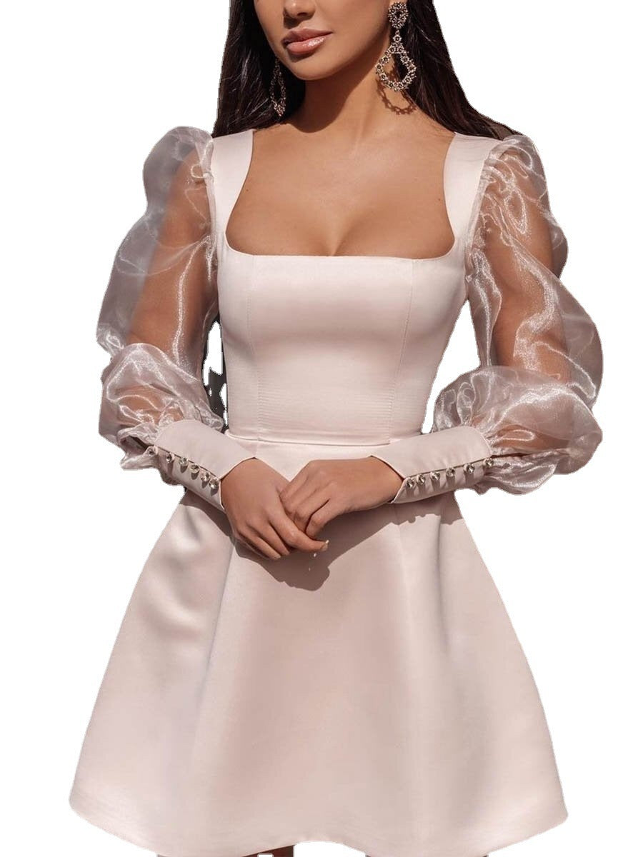 Robe mi-longue multicolore tendance pour femme