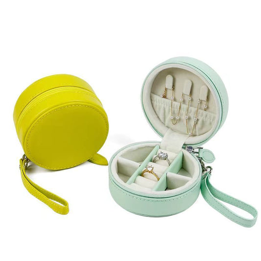 Round Portable Pendant Ring Multifunctional Jewelry Box