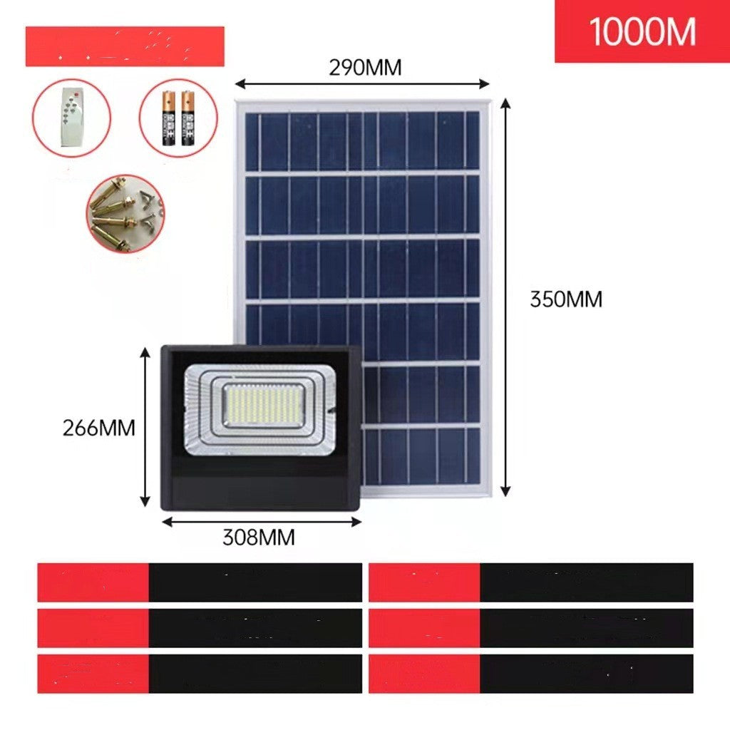 Lámpara solar grande para exteriores, a prueba de lluvia, nueva iluminación LED recargable sin postes para el hogar rural