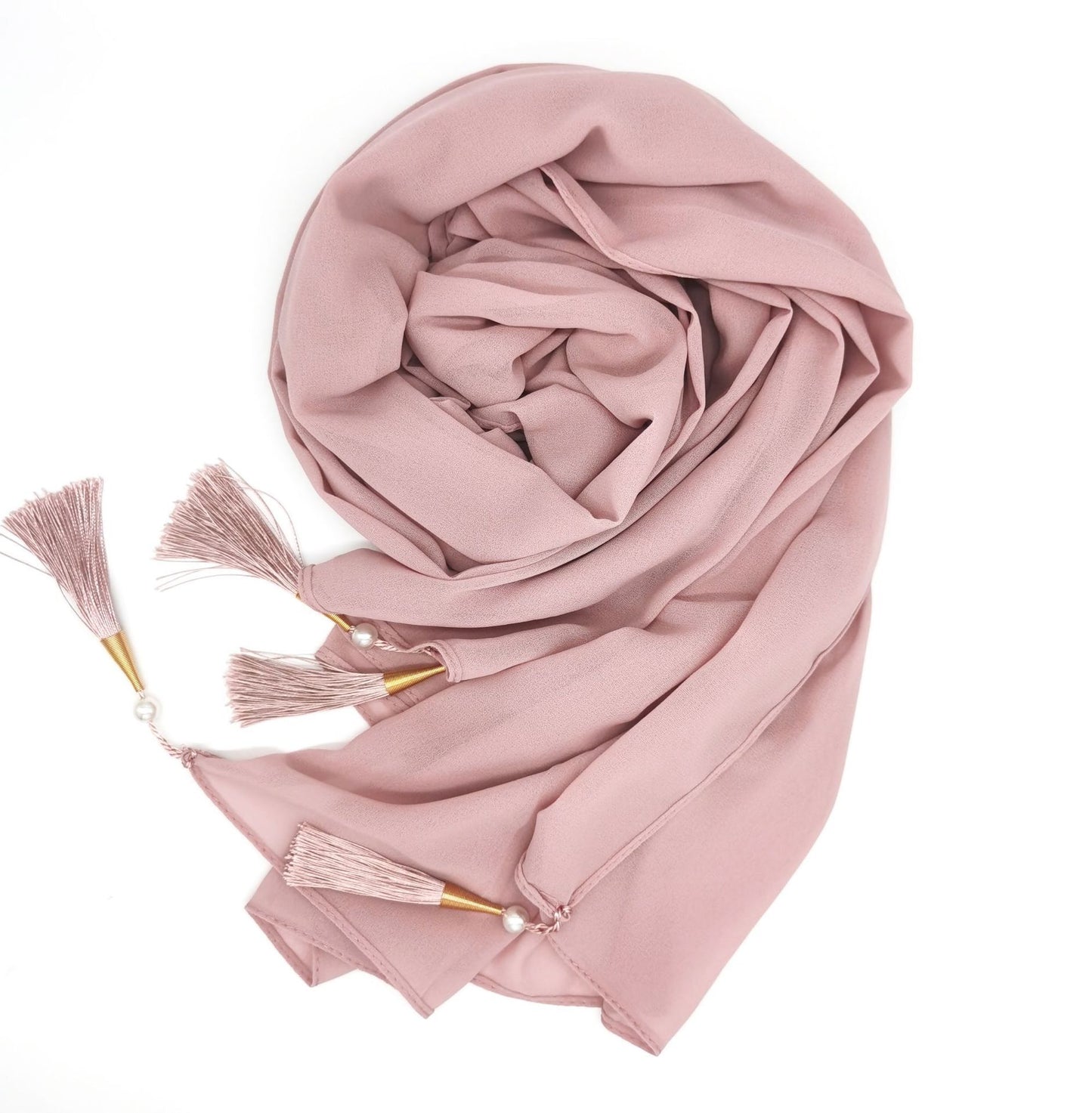 Scarf With Tassel At Four Corners