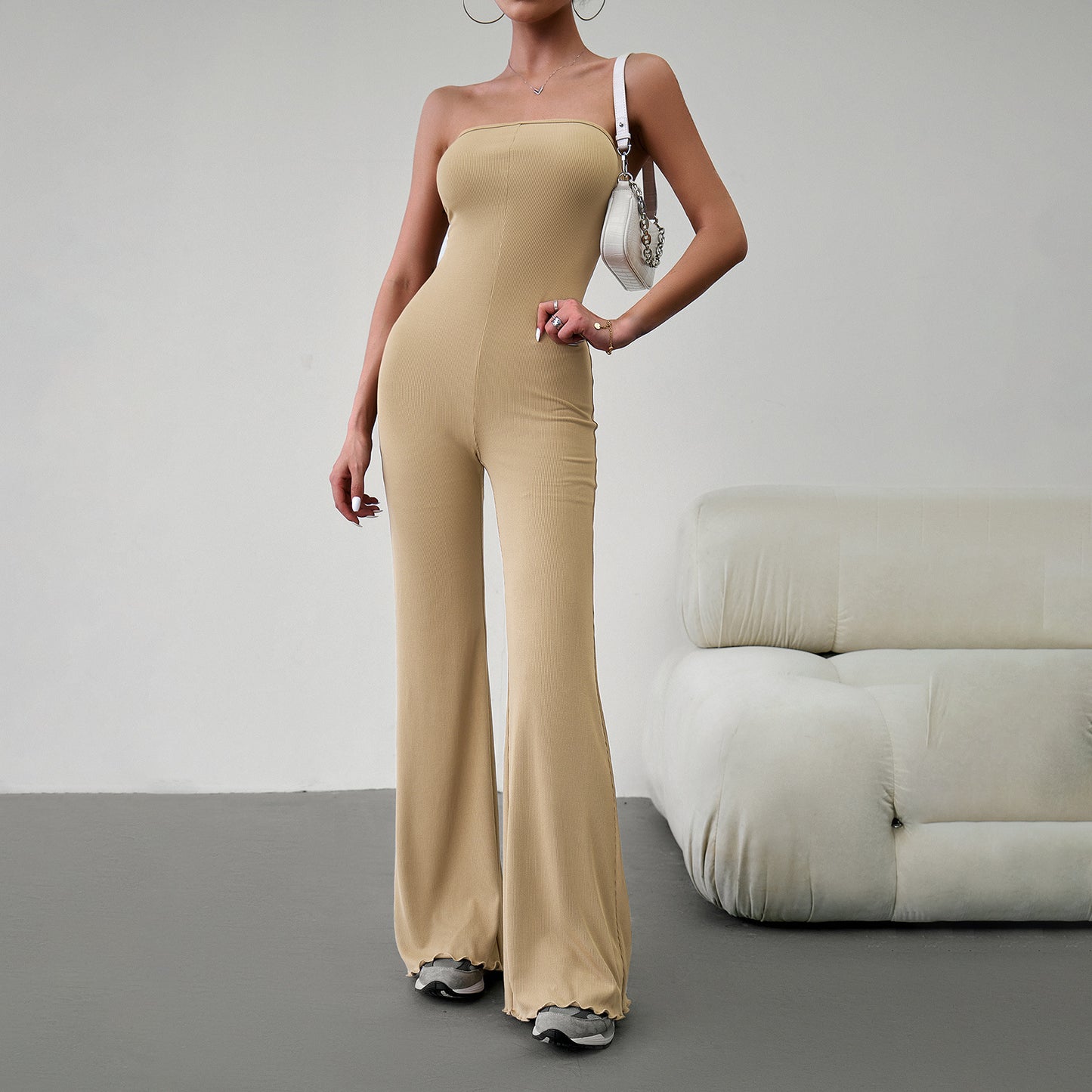 Women's Fashion Elegant Slim Fit Tube Top Jumpsuit