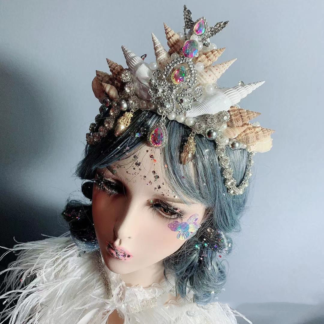 Retro Ocean Wind Mermaid Princess Headdress