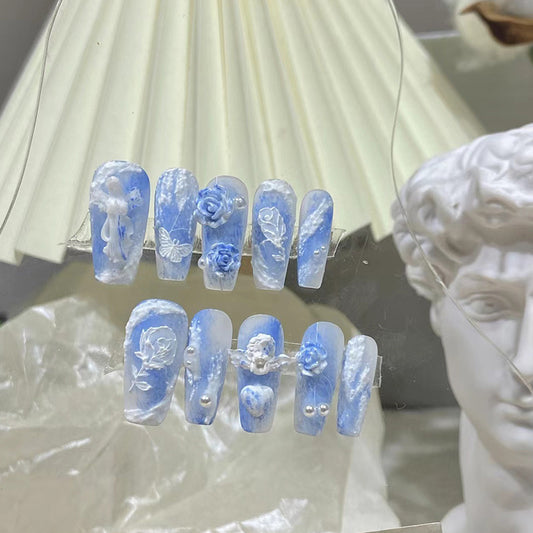 Baroque Gypsum Blue Handmade Whitening Armor