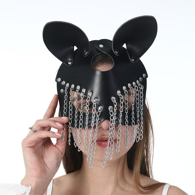 Female Minimalist Creative Home Toy Leather Face Mask